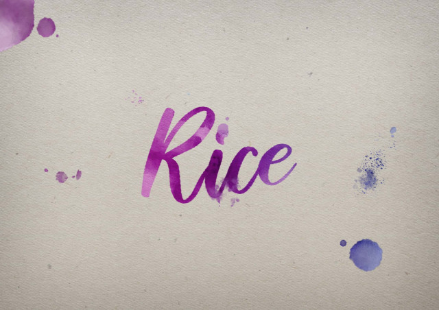 Free photo of Rice Watercolor Name DP