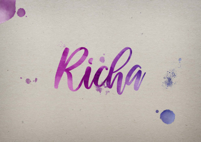 Free photo of Richa Watercolor Name DP