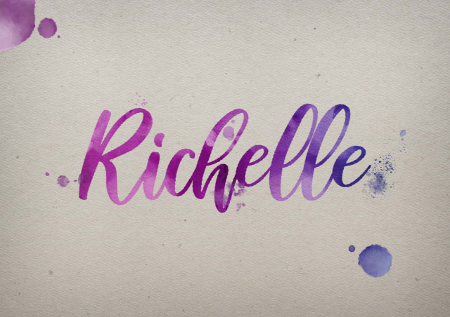 Free photo of Richelle Watercolor Name DP