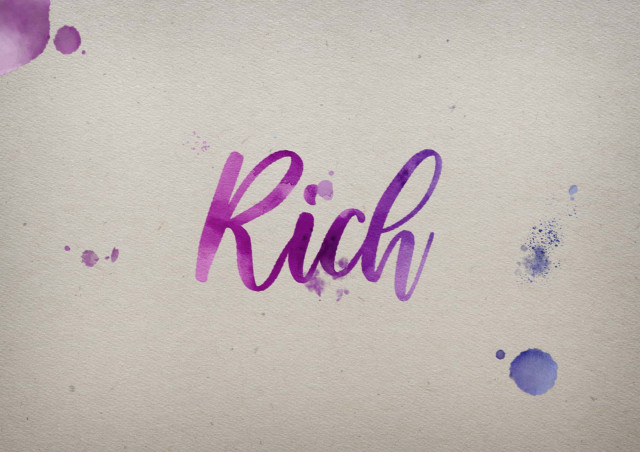 Free photo of Rich Watercolor Name DP