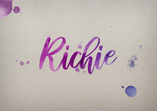 Free photo of Richie Watercolor Name DP