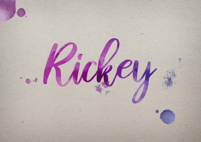 Free photo of Rickey Watercolor Name DP