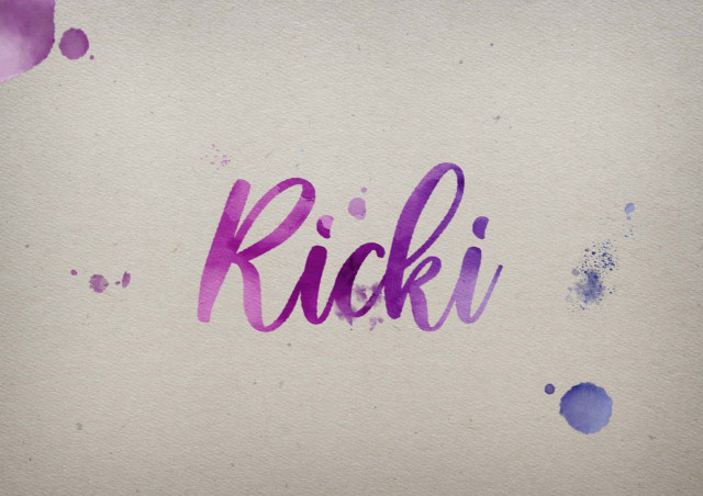 Free photo of Ricki Watercolor Name DP