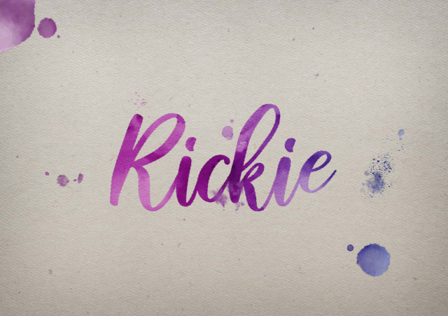 Free photo of Rickie Watercolor Name DP