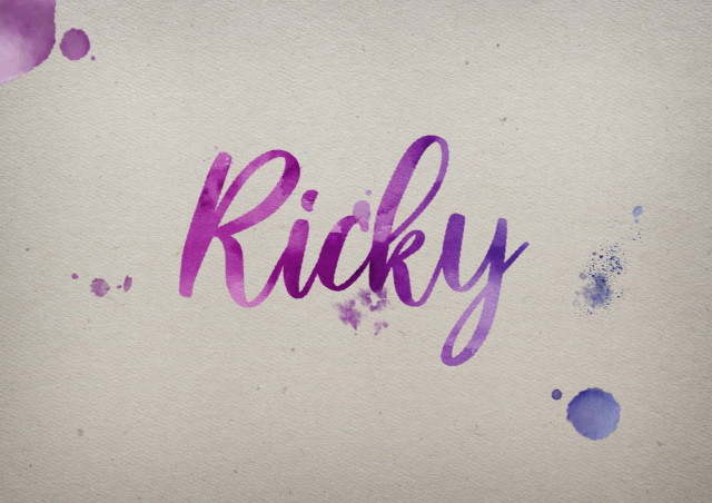 Free photo of Ricky Watercolor Name DP