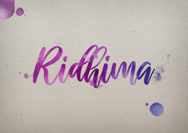 Free photo of Ridhima Watercolor Name DP