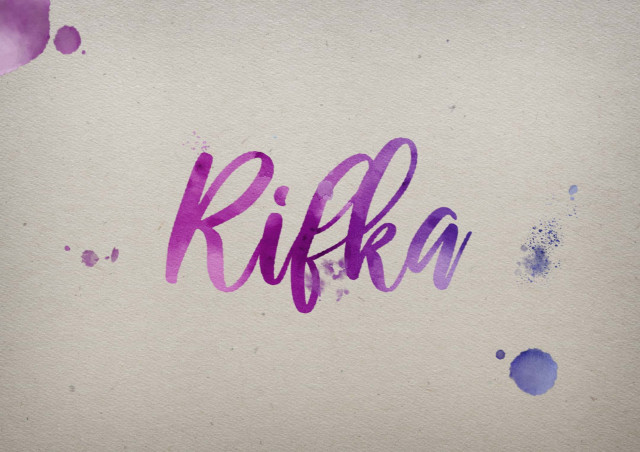 Free photo of Rifka Watercolor Name DP