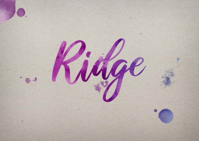 Free photo of Ridge Watercolor Name DP