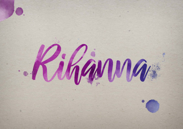 Free photo of Rihanna Watercolor Name DP