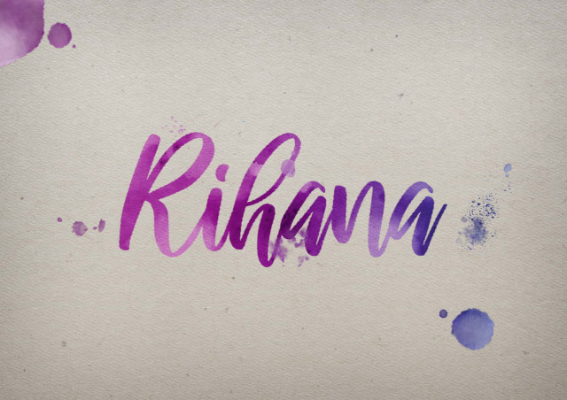 Free photo of Rihana Watercolor Name DP