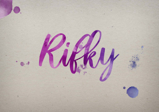 Free photo of Rifky Watercolor Name DP