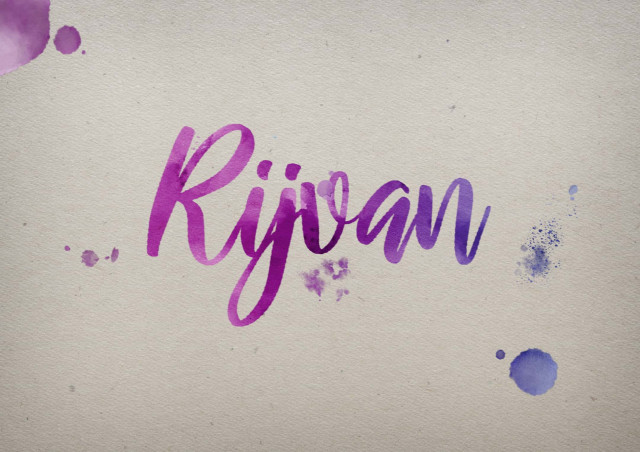 Free photo of Rijvan Watercolor Name DP