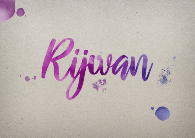 Free photo of Rijwan Watercolor Name DP
