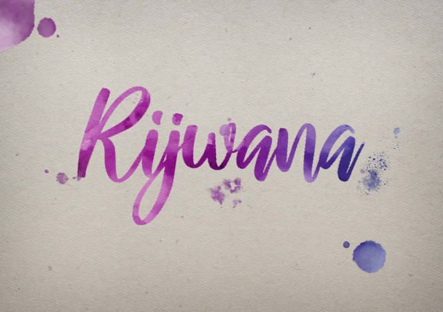 Free photo of Rijwana Watercolor Name DP