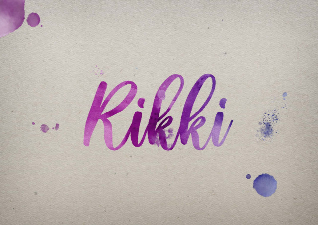 Free photo of Rikki Watercolor Name DP