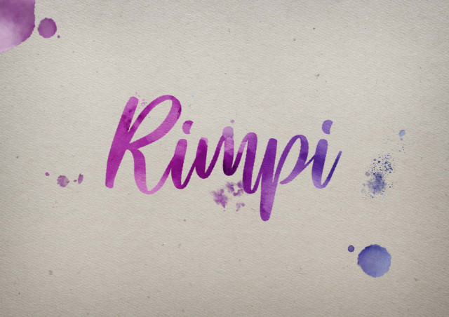 Free photo of Rimpi Watercolor Name DP