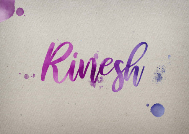 Free photo of Rinesh Watercolor Name DP
