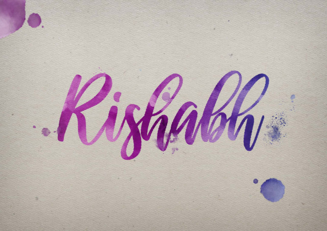 Free photo of Rishabh Watercolor Name DP