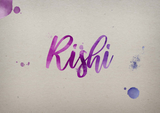 Free photo of Rishi Watercolor Name DP