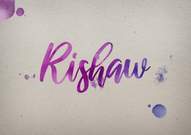 Free photo of Rishaw Watercolor Name DP