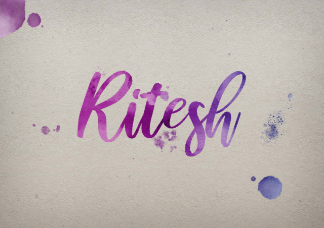 Free photo of Ritesh Watercolor Name DP