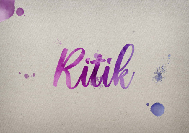 Free photo of Ritik Watercolor Name DP