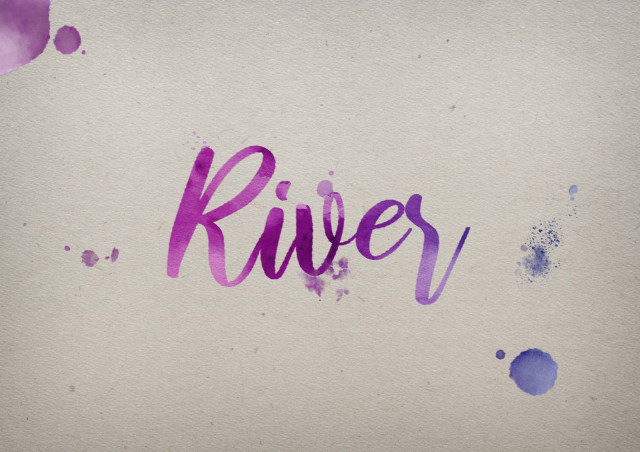 Free photo of River Watercolor Name DP