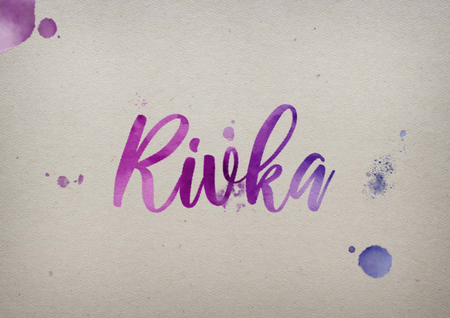 Free photo of Rivka Watercolor Name DP