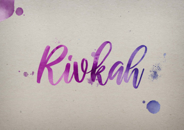 Free photo of Rivkah Watercolor Name DP