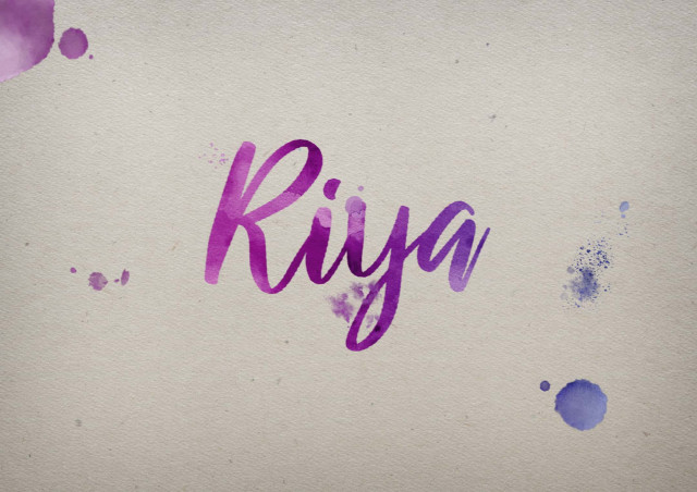 Free photo of Riya Watercolor Name DP