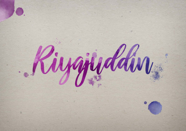 Free photo of Riyajuddin Watercolor Name DP