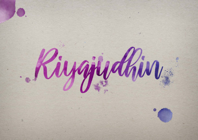 Free photo of Riyajudhin Watercolor Name DP