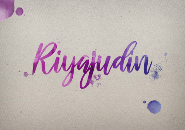 Free photo of Riyajudin Watercolor Name DP