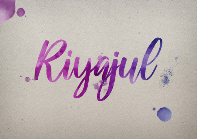 Free photo of Riyajul Watercolor Name DP