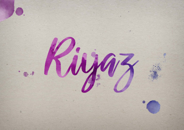 Free photo of Riyaz Watercolor Name DP