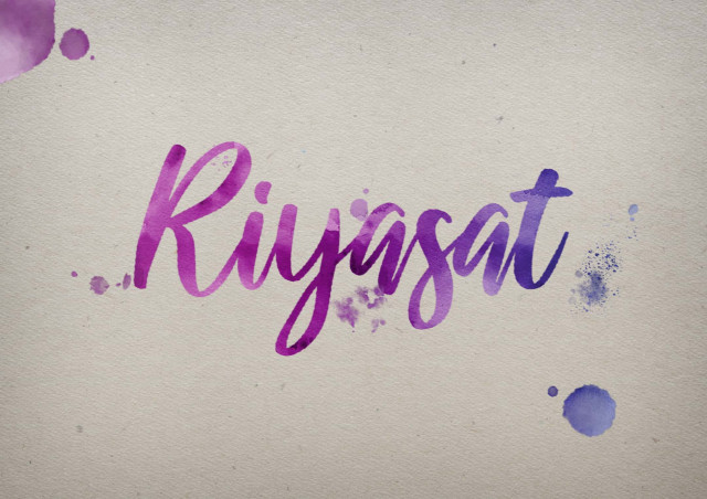 Free photo of Riyasat Watercolor Name DP