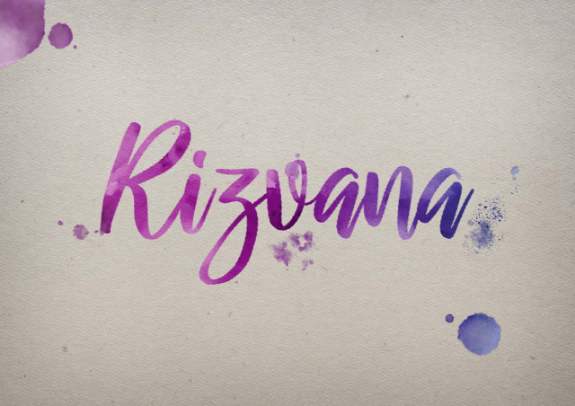 Free photo of Rizvana Watercolor Name DP