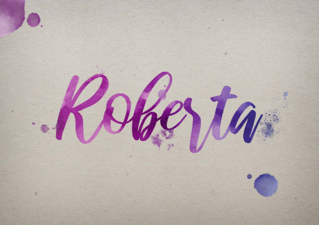 Free photo of Roberta Watercolor Name DP