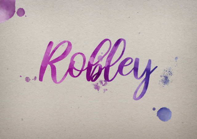 Free photo of Robley Watercolor Name DP