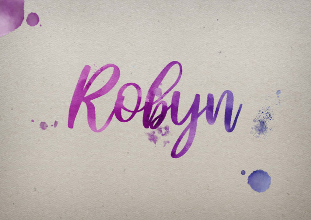 Free photo of Robyn Watercolor Name DP