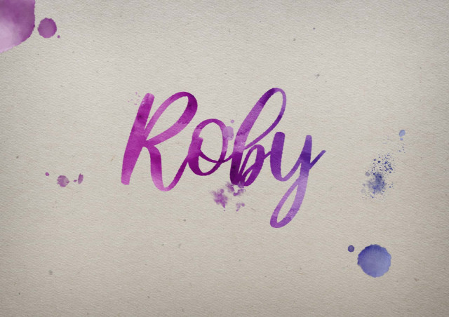 Free photo of Roby Watercolor Name DP