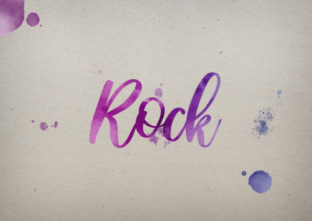 Free photo of Rock Watercolor Name DP