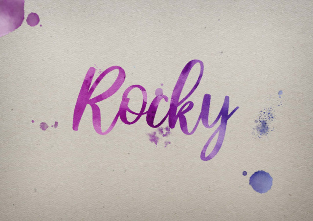 Free photo of Rocky Watercolor Name DP