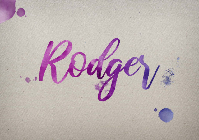 Free photo of Rodger Watercolor Name DP