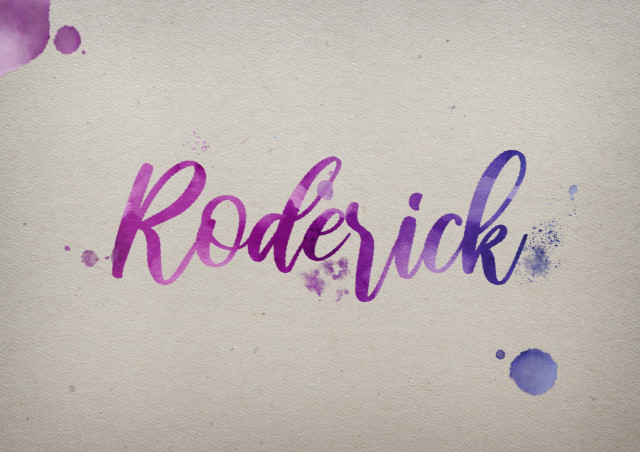 Free photo of Roderick Watercolor Name DP