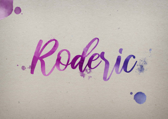 Free photo of Roderic Watercolor Name DP