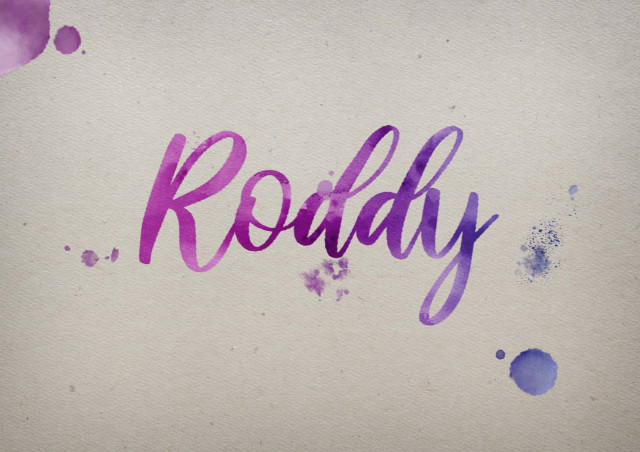 Free photo of Roddy Watercolor Name DP