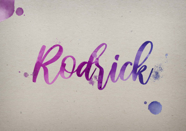 Free photo of Rodrick Watercolor Name DP