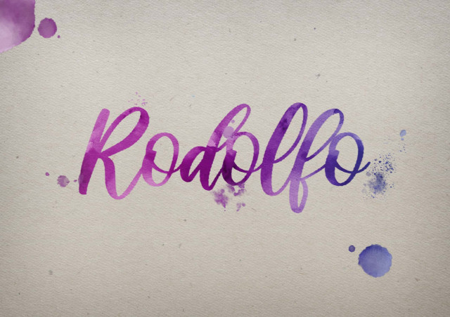 Free photo of Rodolfo Watercolor Name DP