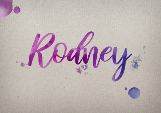 Free photo of Rodney Watercolor Name DP